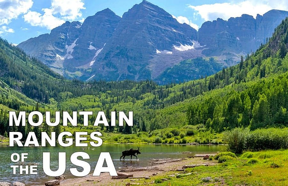 Major Mountain Ranges in the USA (Map)