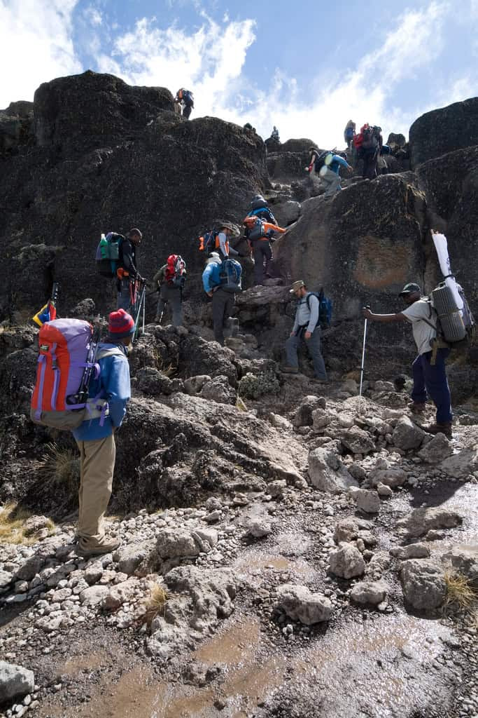 Climbers on Barranco Wall