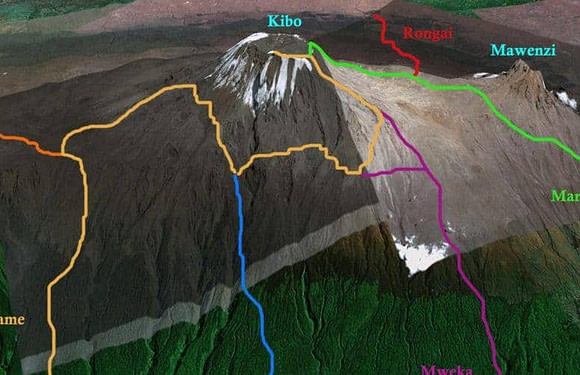 Kilimanjaro Map & Climbing Route Selection